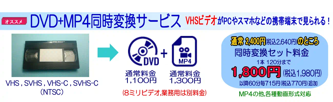 VHSの同時変換